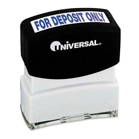 Universal Message Stamp, For DEPOSIT ONLY, Pre-Inked/Re-Inkable, Blue